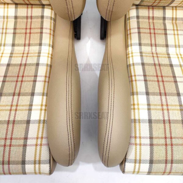 【1 PAIR】AUTHENTIC RECARO LSB TAN TARTAN Very Good Condition