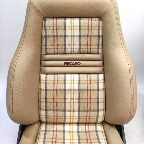 【1 PAIR】AUTHENTIC RECARO LSB TAN TARTAN Very Good Condition