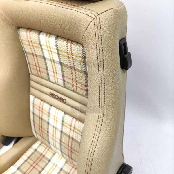 【1 PAIR】AUTHENTIC RECARO LSB TAN TARTAN Very Good Condition